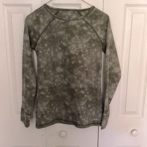 Thermal tye dye Eddie Bauer shirt. Green.